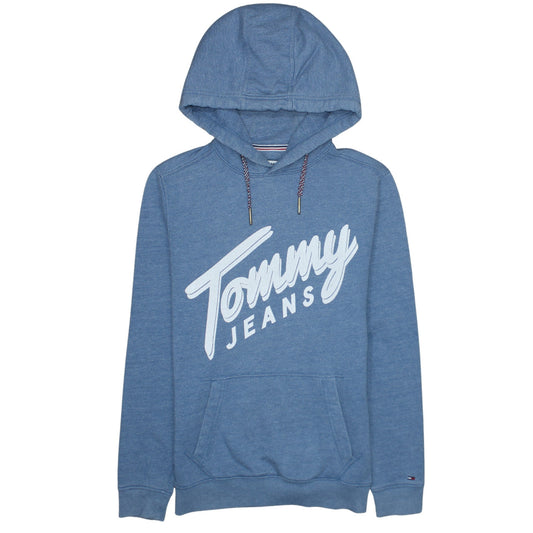 Tommy Jeans Women's Blue Pullover Hoodie Size M Cotton Blend