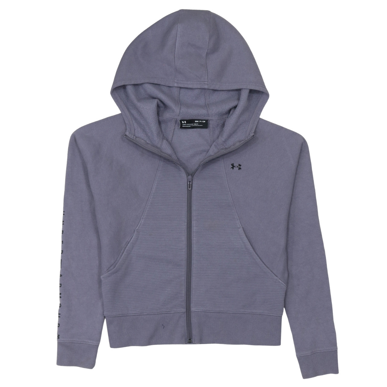Under Armour Girls Purple Full Zip Hoodie Size S Loose Fit