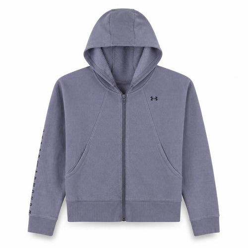 Under Armour Girls Purple Full Zip Hoodie Size S Loose Fit