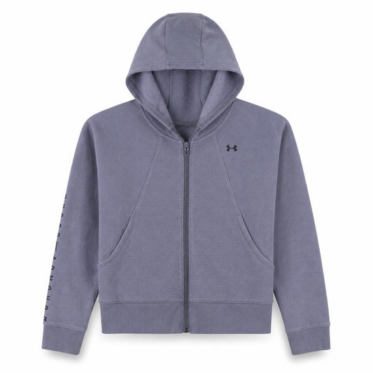 Under Armour Girls Purple Full Zip Hoodie Size S Loose Fit