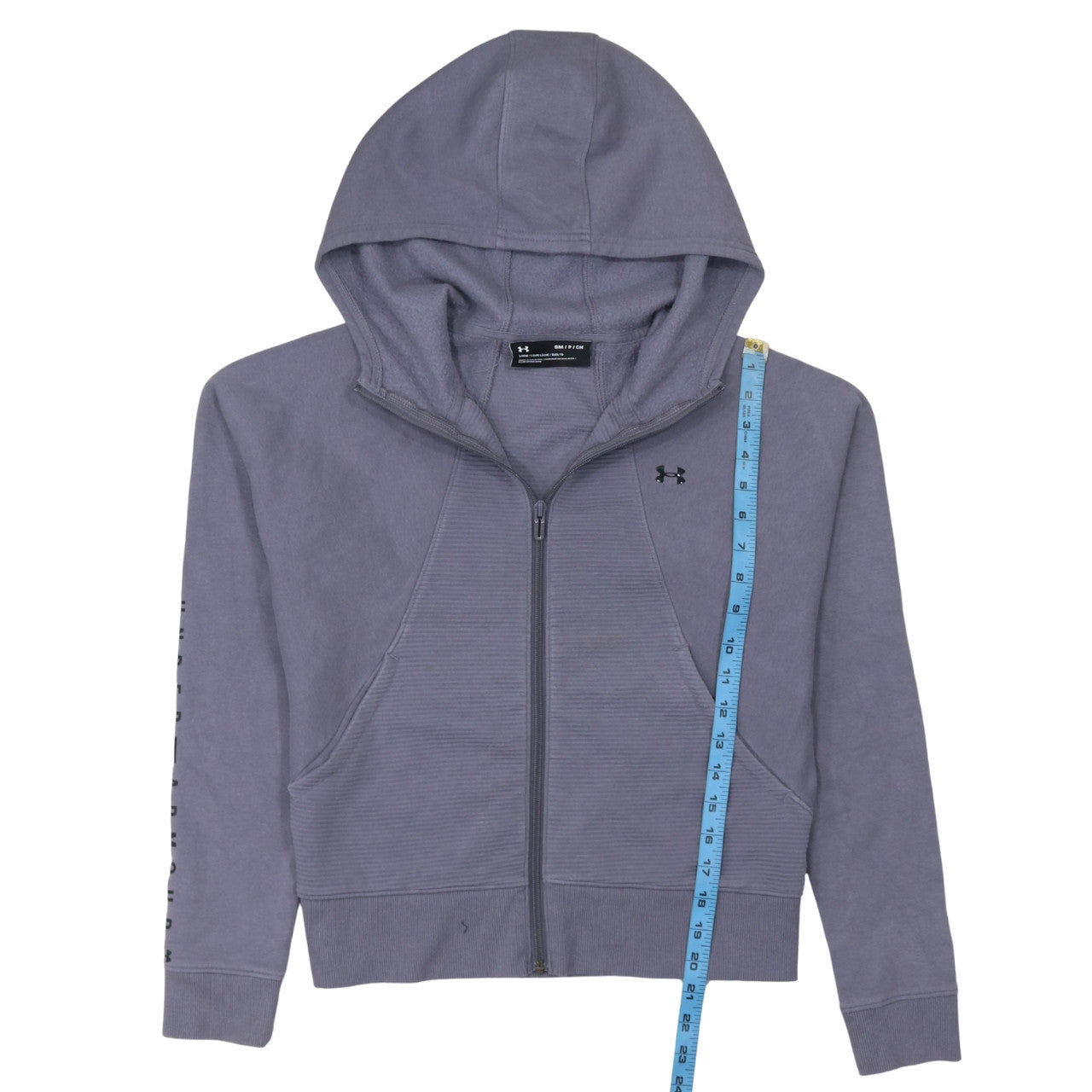 Under Armour Girls Purple Full Zip Hoodie Size S Loose Fit
