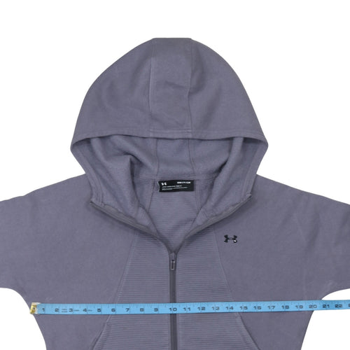 Under Armour Girls Purple Full Zip Hoodie Size S Loose Fit