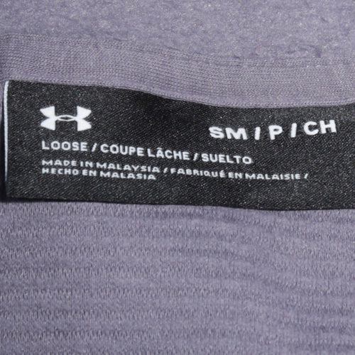 Under Armour Girls Purple Full Zip Hoodie Size S Loose Fit