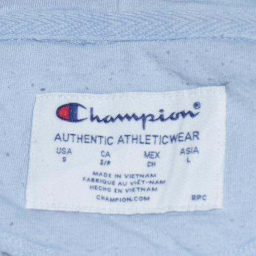 Champion Women Blue Ombre Hoodie S Cotton Blend Pullover