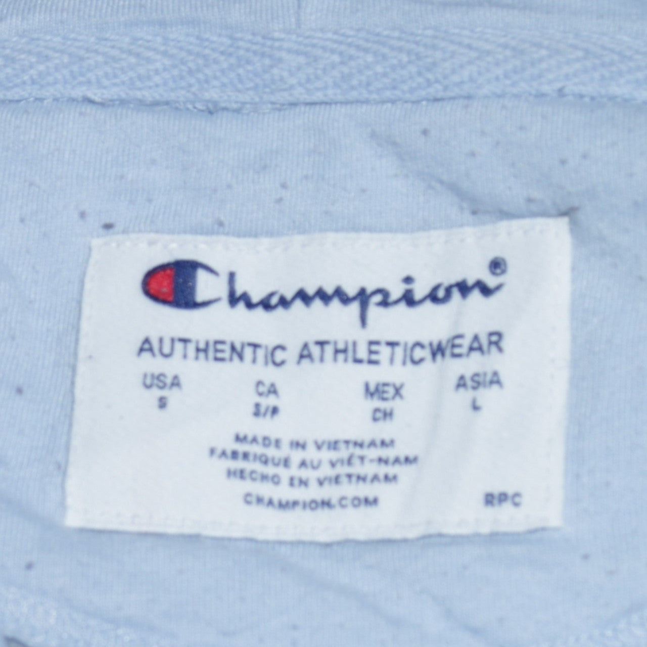 Champion Women Blue Ombre Hoodie S Cotton Blend Pullover