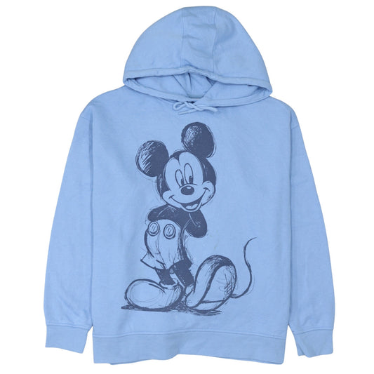 Disney Women Blue Mickey Mouse Pullover Hoodie XL