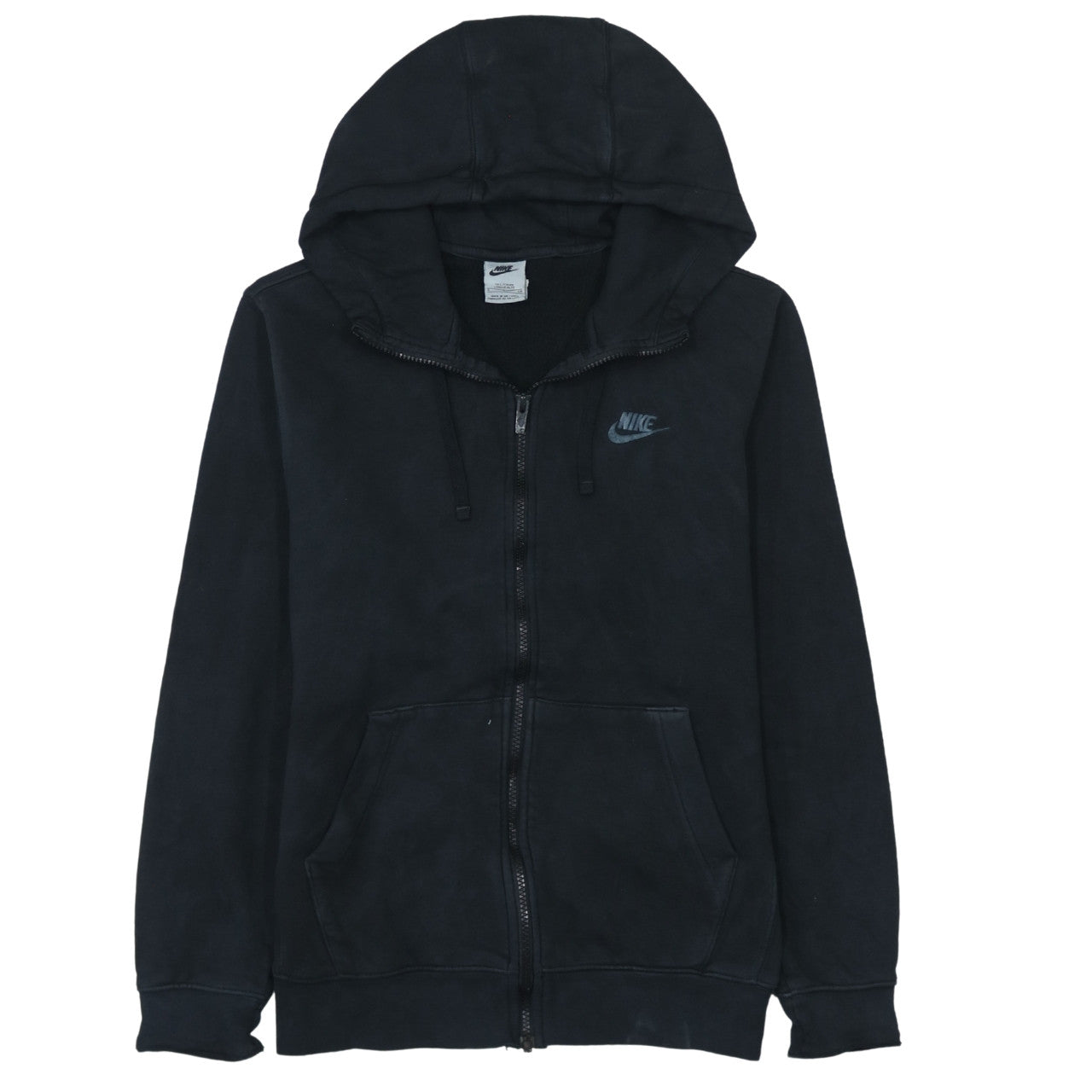 Nike Men's Black Full Zip Hoodie S Tall Fleece Sportswear