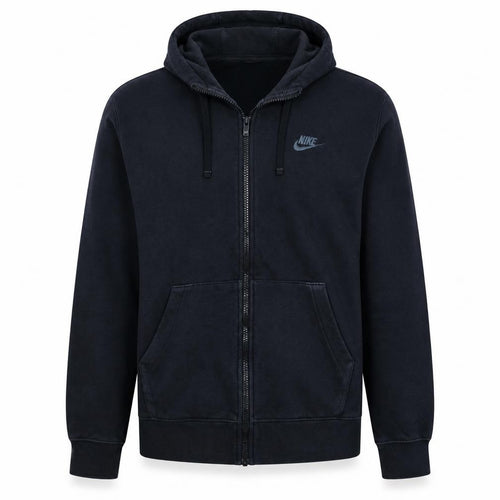Nike Men's Black Full Zip Hoodie S Tall Fleece Sportswear