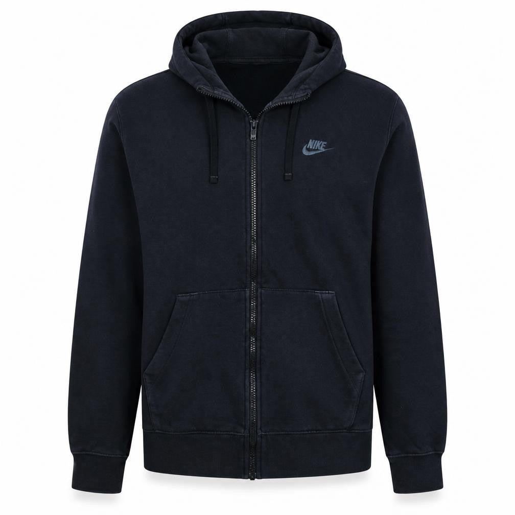 Nike Men's Black Full Zip Hoodie S Tall Fleece Sportswear