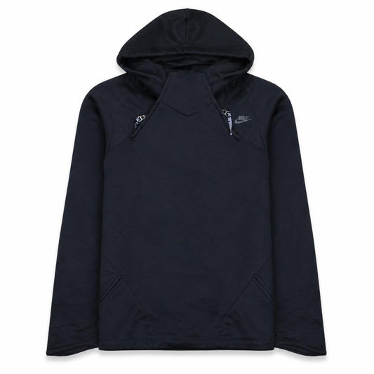 Front view of Nike Men's Black Pullover Fleece Hoodie Small Regular Fit