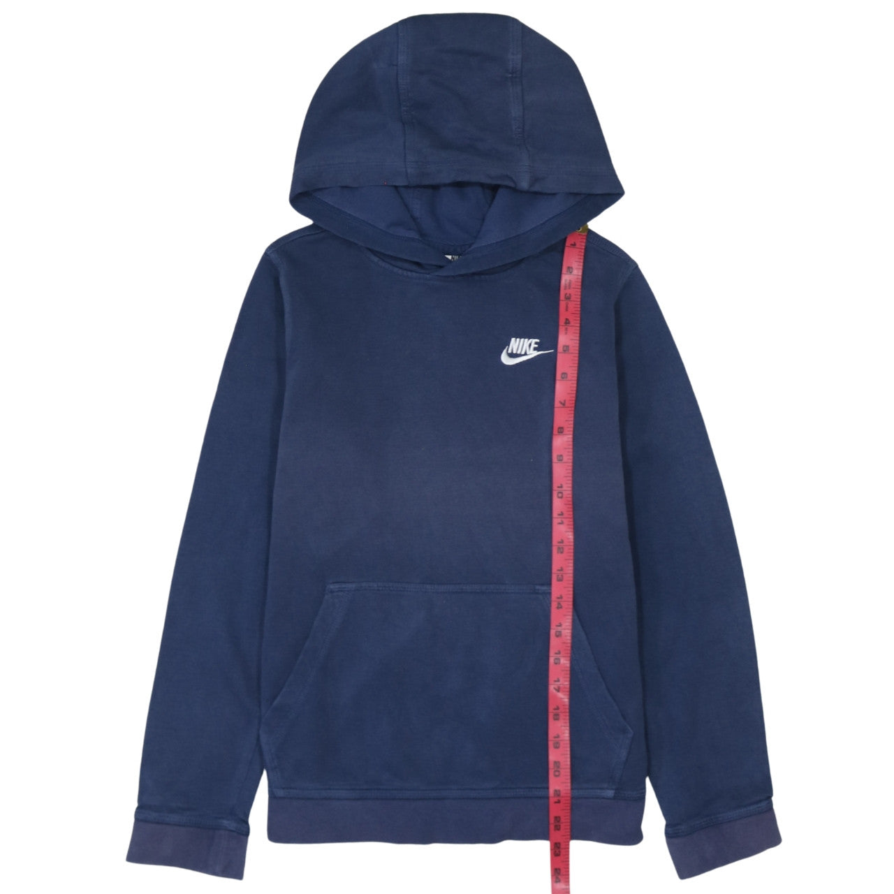 Nike Boys Blue Pullover Hoodie L 147-158cm Cotton Blend Casual Sportswear
