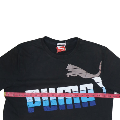 Puma Men's Black M Graphic Logo Sports T-Shirt