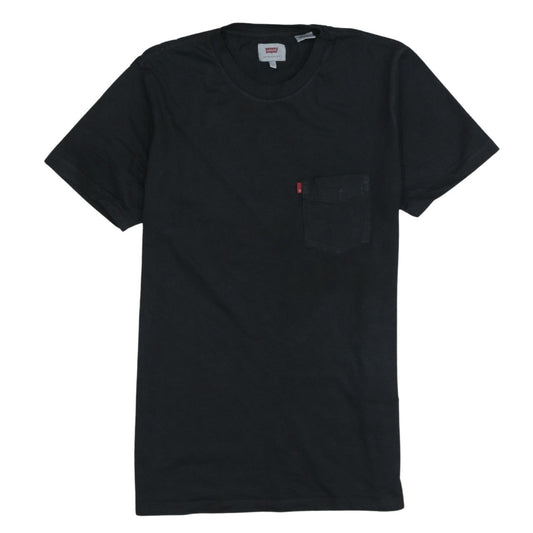 Levi's Men's Black Cotton Crew Neck Short Sleeve T-Shirt S