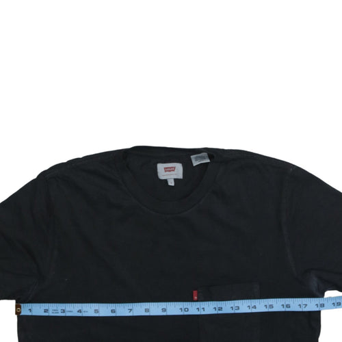 Levi's Men's Black Cotton Crew Neck Short Sleeve T-Shirt S
