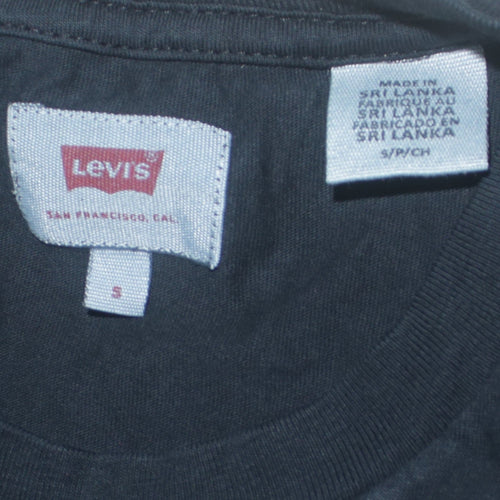 Levi's Men's Black Cotton Crew Neck Short Sleeve T-Shirt S