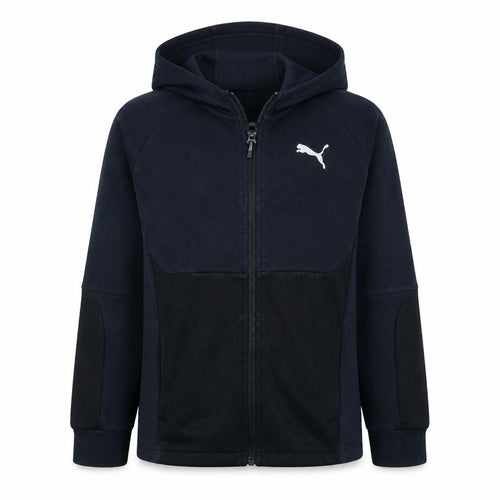 Puma Boys Black Full Zip Hoodie - Size 164cm - Athletic Fit