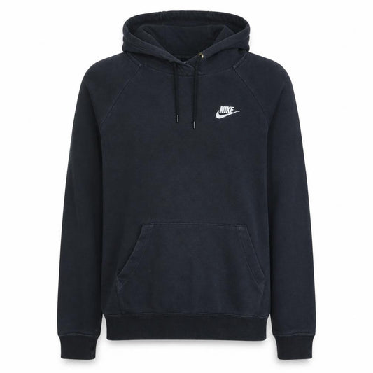 Front view of Nike Men's Black Pullover Hoodie Medium Sports Style