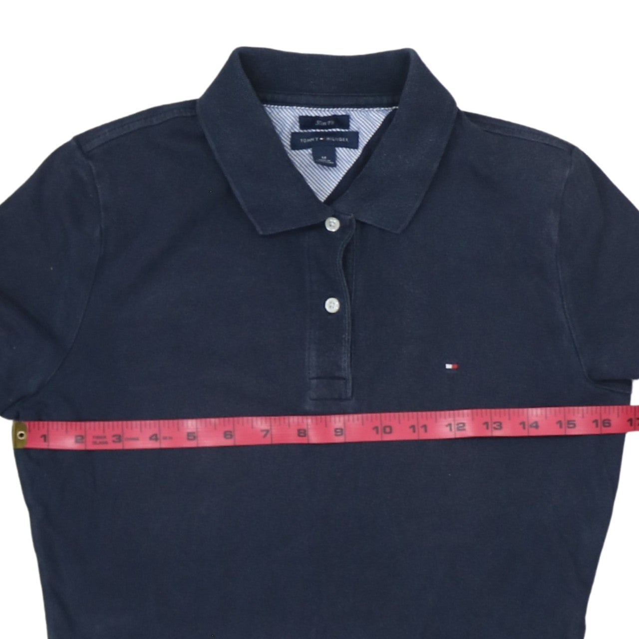 Tommy Hilfiger Men Blue Slim Fit Cotton Polo Shirt M