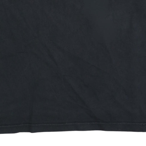 adidas Men's Black Cotton Crew Neck Short Sleeve T-Shirt Size L