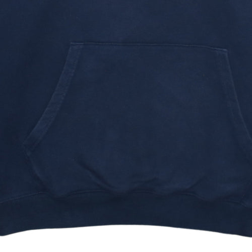 Champion Men's Blue XL Pullover Hoodie with Logo Print