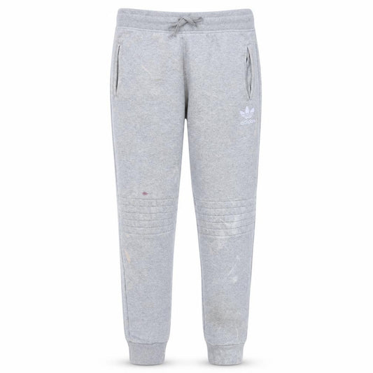 Front view of adidas boys’ grey jogger sweatpants 13-14 years regular fit fleece trousers