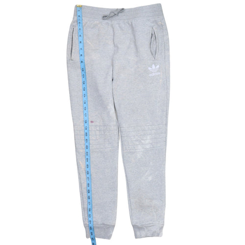 adidas Boys Grey Jogger Sweatpants 13-14 Years Regular Fit Fleece Trousers