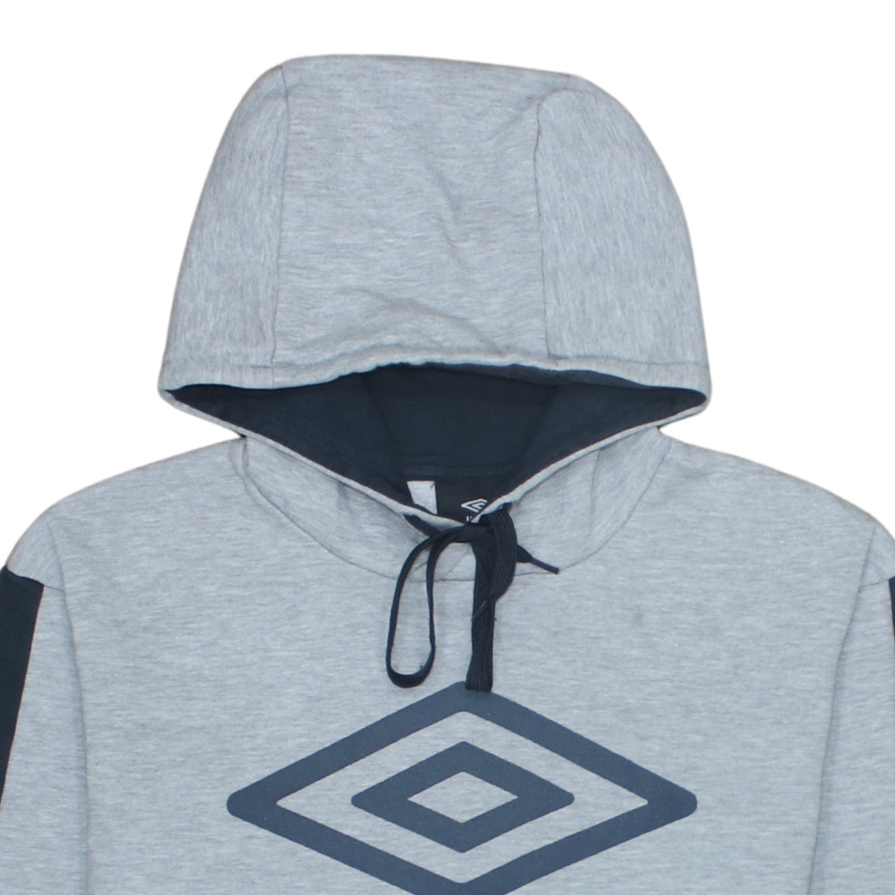 Umbro Mens Grey Pullover Hoodie L Sports Logo Hooded Sweatshirt