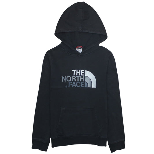 The North Face Boys Black Pullover Hoodie L Cotton Logo Sweatshirt
