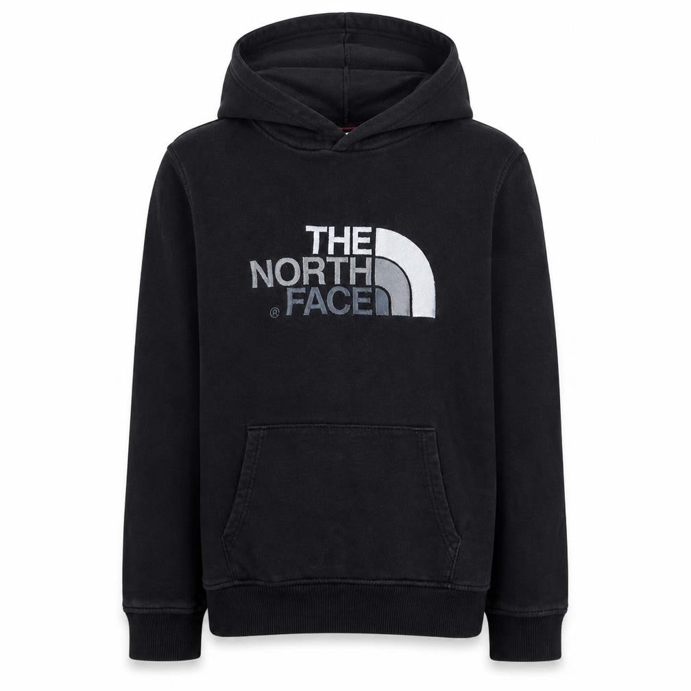 The North Face Boys Black Pullover Hoodie L Cotton Logo Sweatshirt