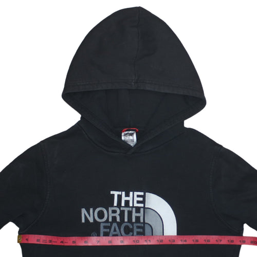 The North Face Boys Black Pullover Hoodie L Cotton Logo Sweatshirt