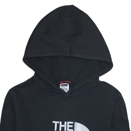 The North Face Boys Black Pullover Hoodie L Cotton Logo Sweatshirt