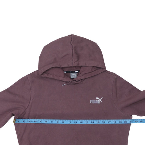 Puma Womens Burgundy Hoodie Large Pullover Cotton Blend Casual