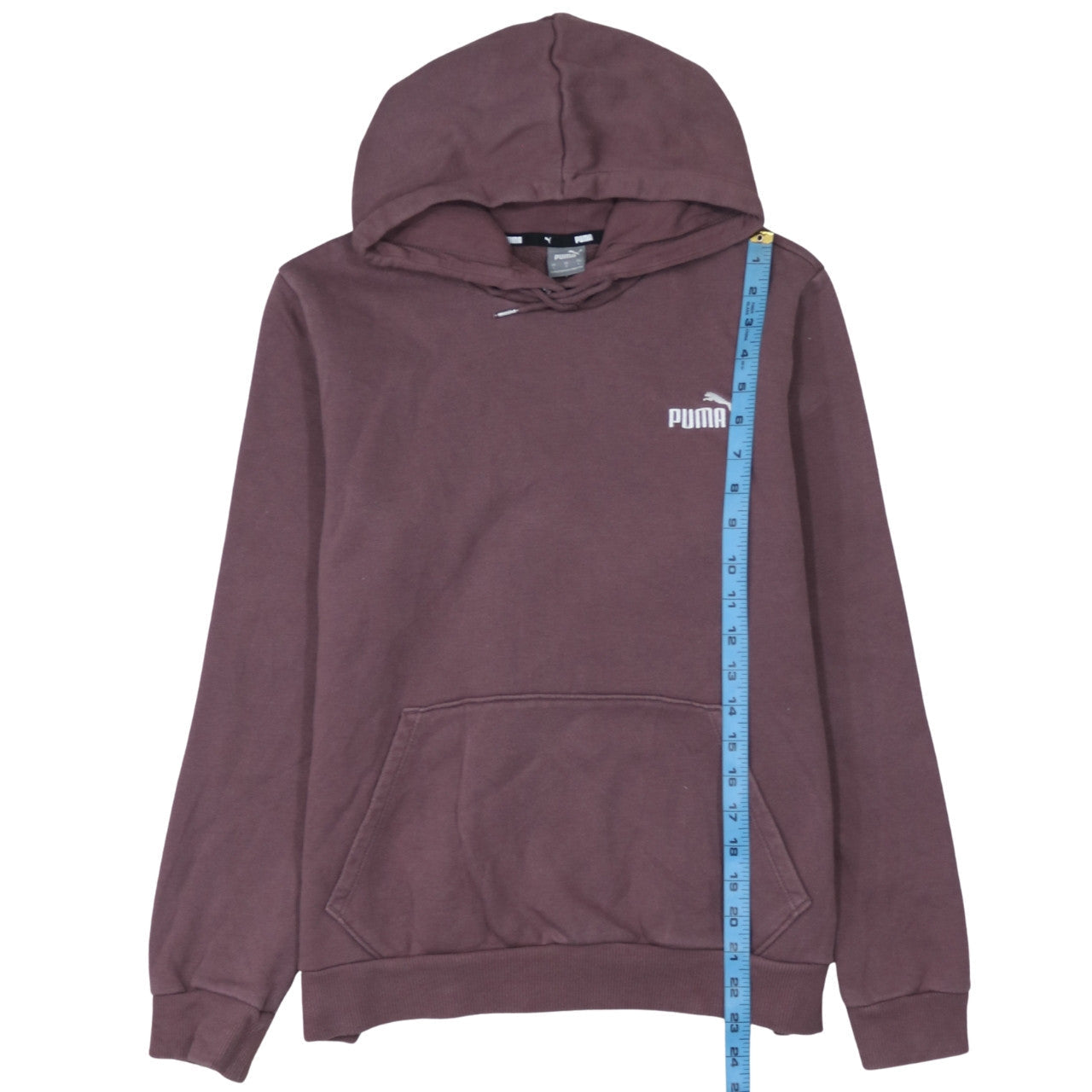 Puma Womens Burgundy Hoodie Large Pullover Cotton Blend Casual