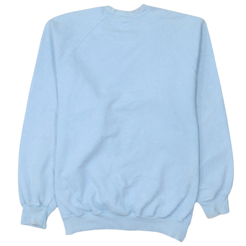 Fruit of the Loom Mens Blue Funny Graphic Pullover Sweatshirt L