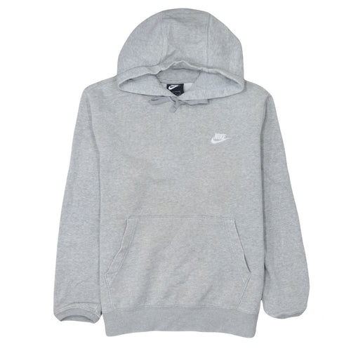 Nike Men's Grey Pullover Hoodie Size S Regular Fit Logo Fleece
