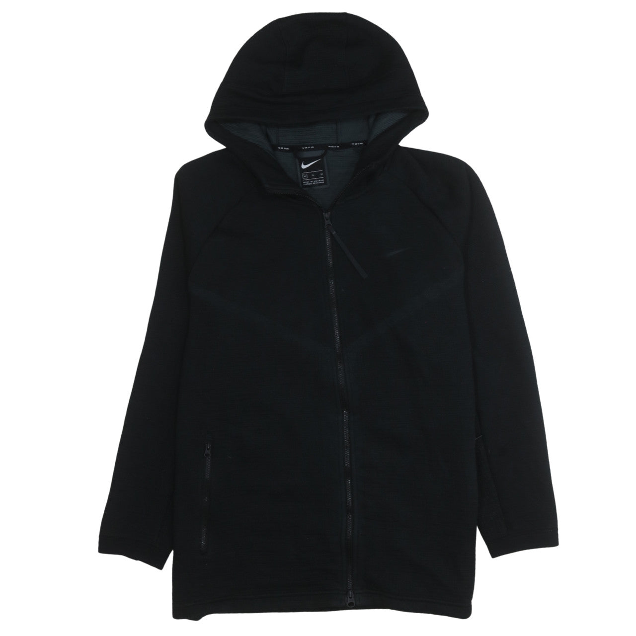 Nike Men's Black XL Full Zip Hoodie Sweatshirt with Hood