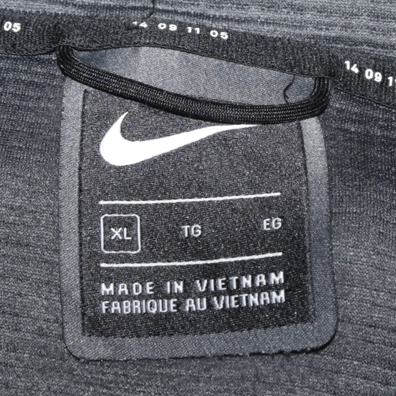Nike Men's Black XL Full Zip Hoodie Sweatshirt with Hood