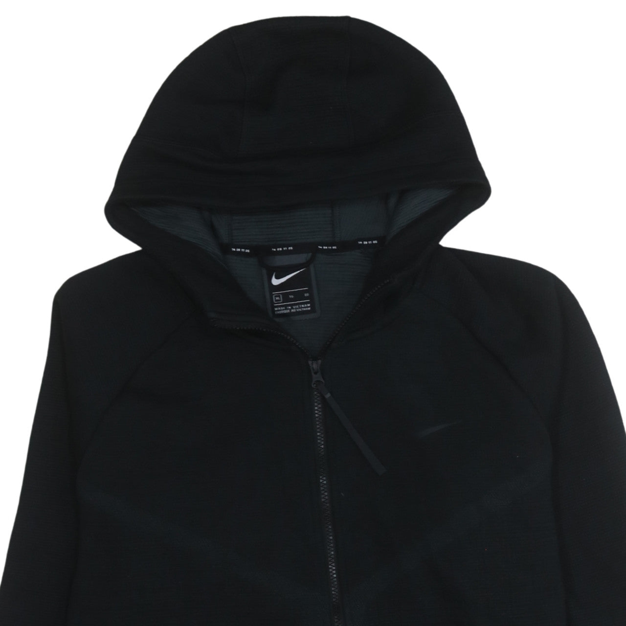 Nike Men's Black XL Full Zip Hoodie Sweatshirt with Hood