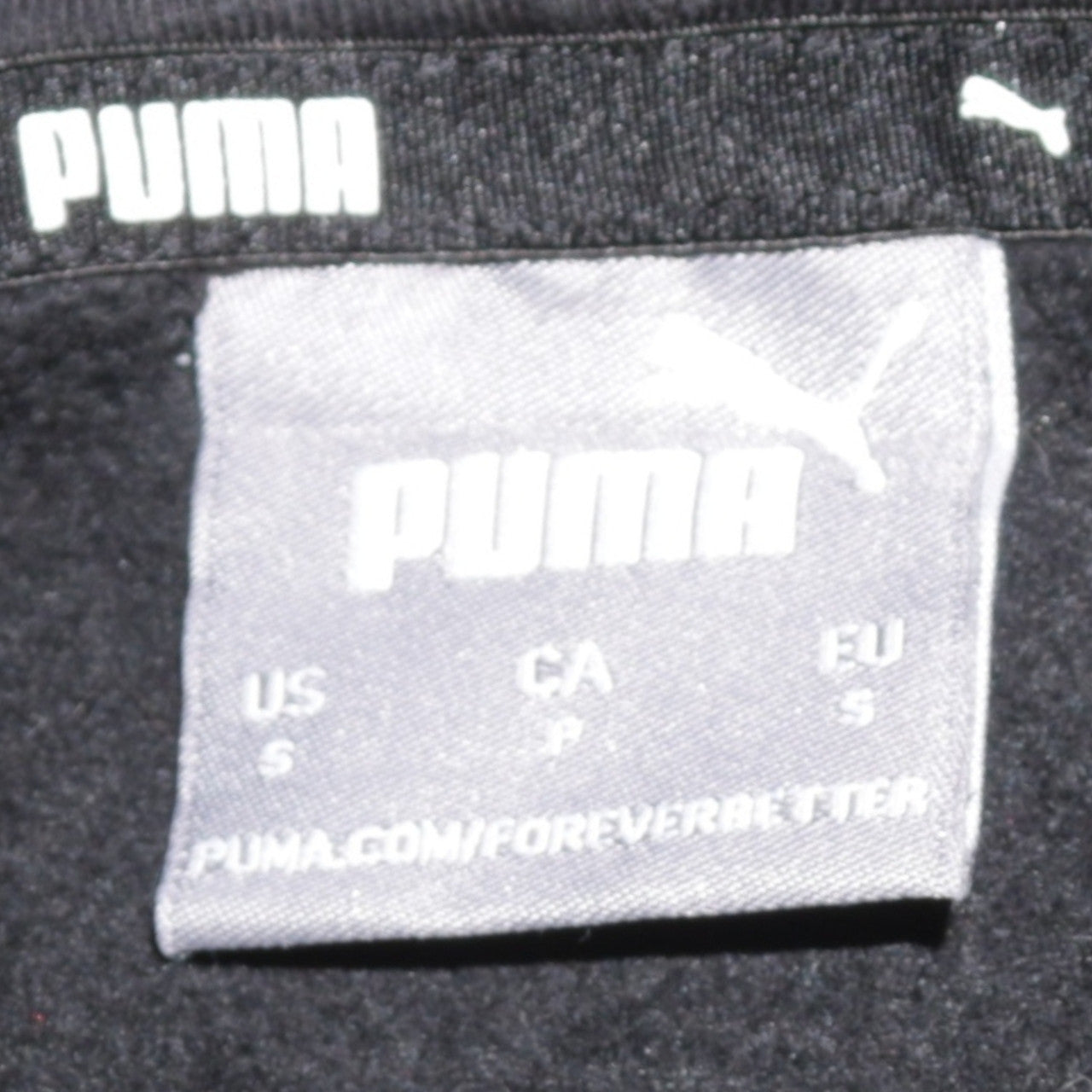 Puma Men's Black Pullover Hoodie Size S Fleece Sportswear