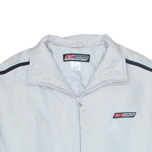 Reebok Women Grey Size 16 Sport Zip Up Lined Jacket