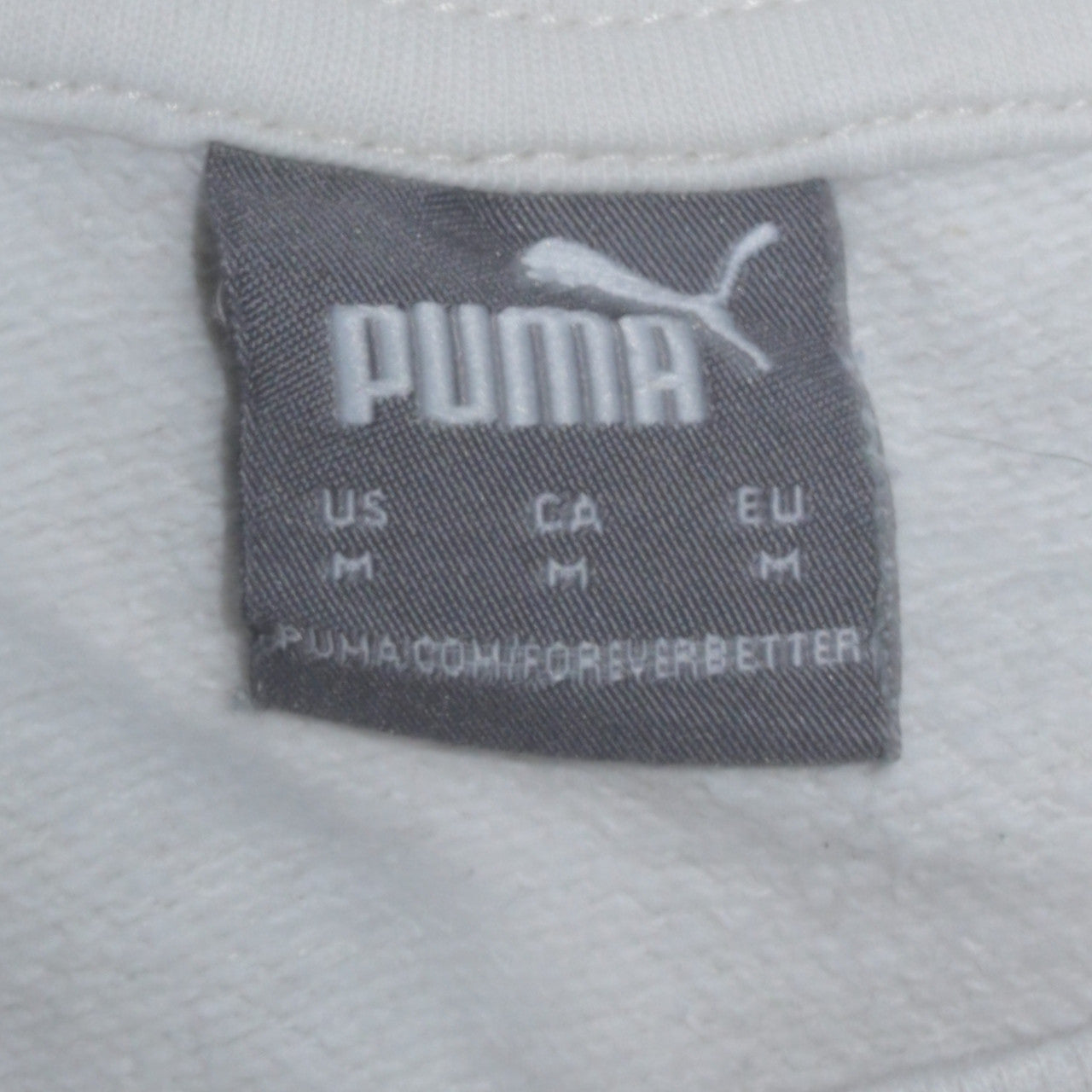 Puma Womens White Medium Crew Neck Pullover Sweatshirt