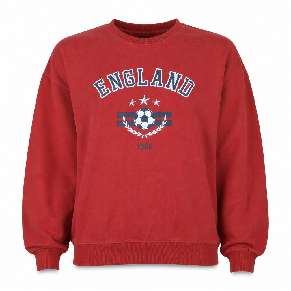 F&F Womens Red England 1966 Football Graphic Pullover Sweatshirt UK 16