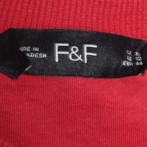 F&F Womens Red England 1966 Football Graphic Pullover Sweatshirt UK 16