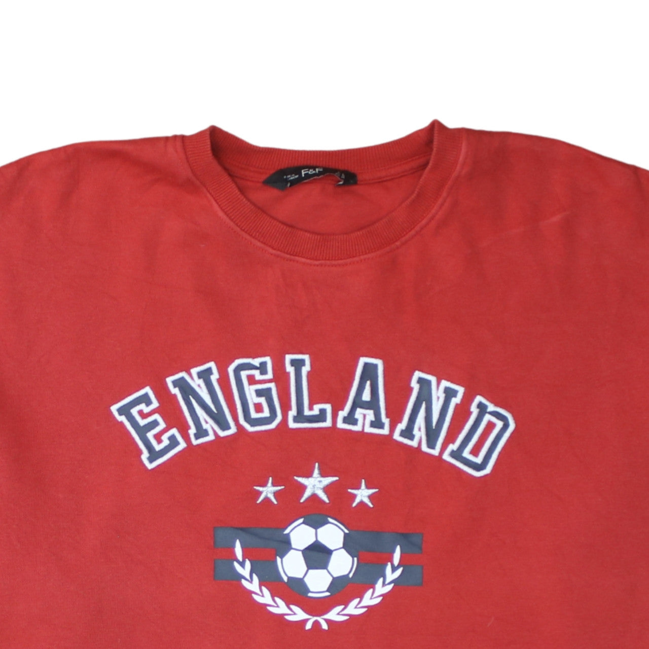 F&F Womens Red England 1966 Football Graphic Pullover Sweatshirt UK 16