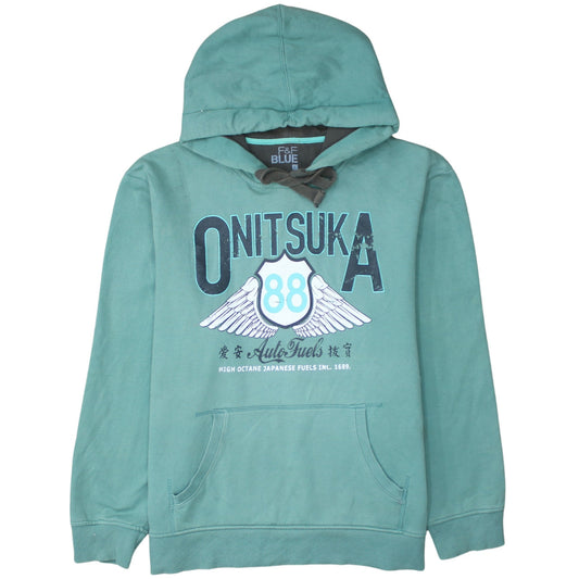 F&F Men’s Green Graphic Pullover Hoodie Size L