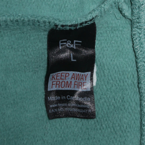 F&F Men’s Green Graphic Pullover Hoodie Size L
