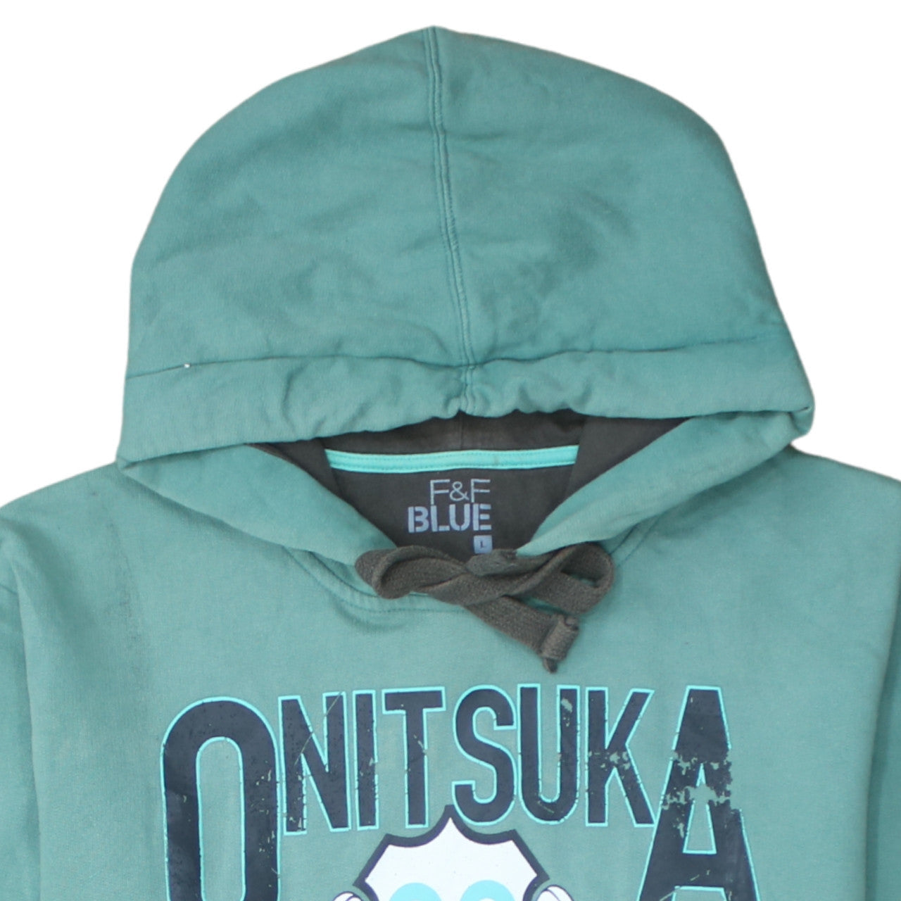 F&F Men’s Green Graphic Pullover Hoodie Size L