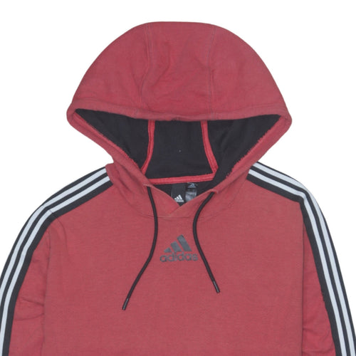 adidas Men's Red Pullover Hoodie Size S Sports Fleece