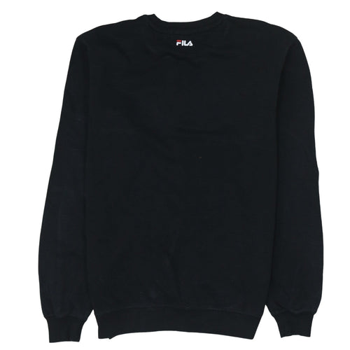 FILA Mens Black Small Logo Crew Neck Pullover Sweatshirt