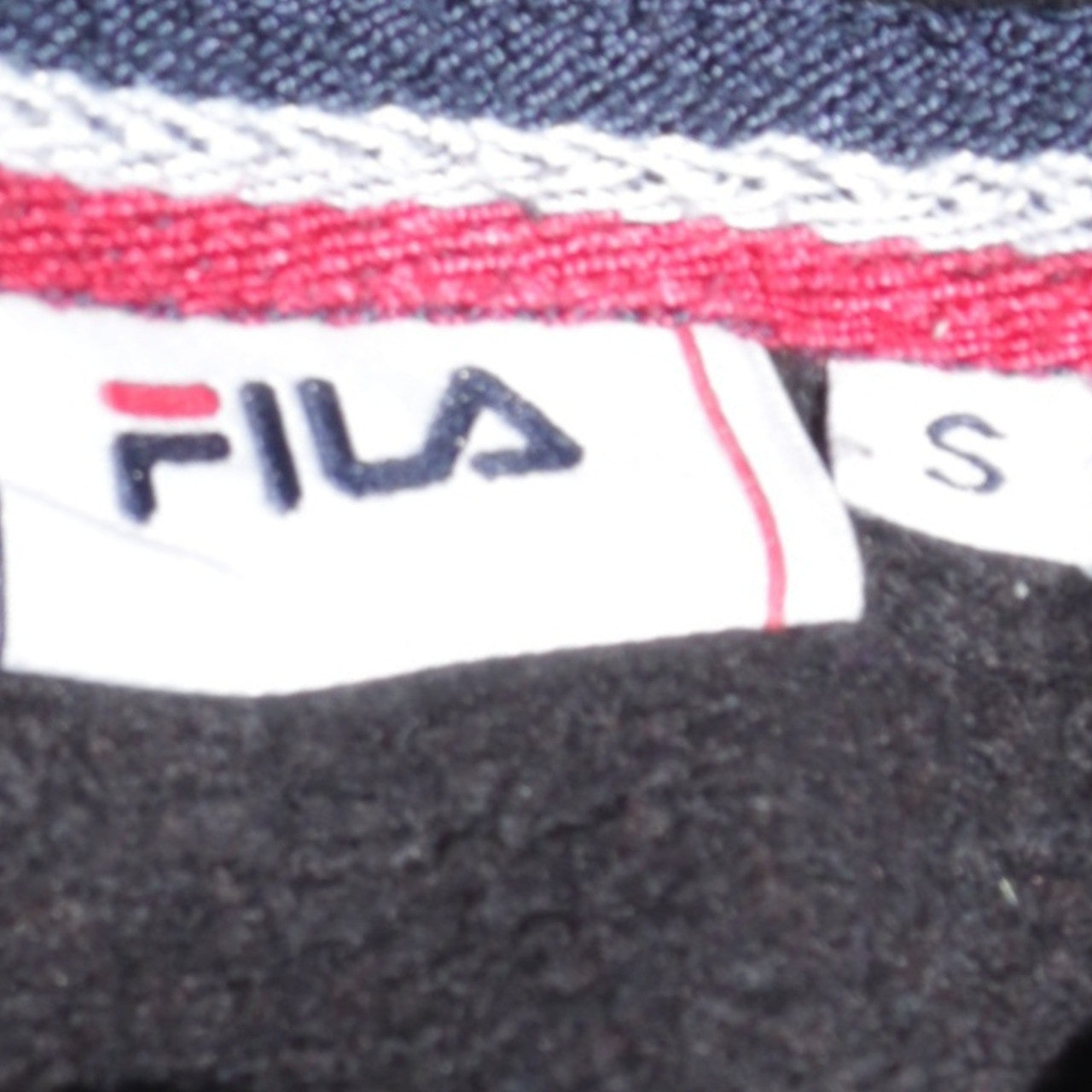 FILA Mens Black Small Logo Crew Neck Pullover Sweatshirt